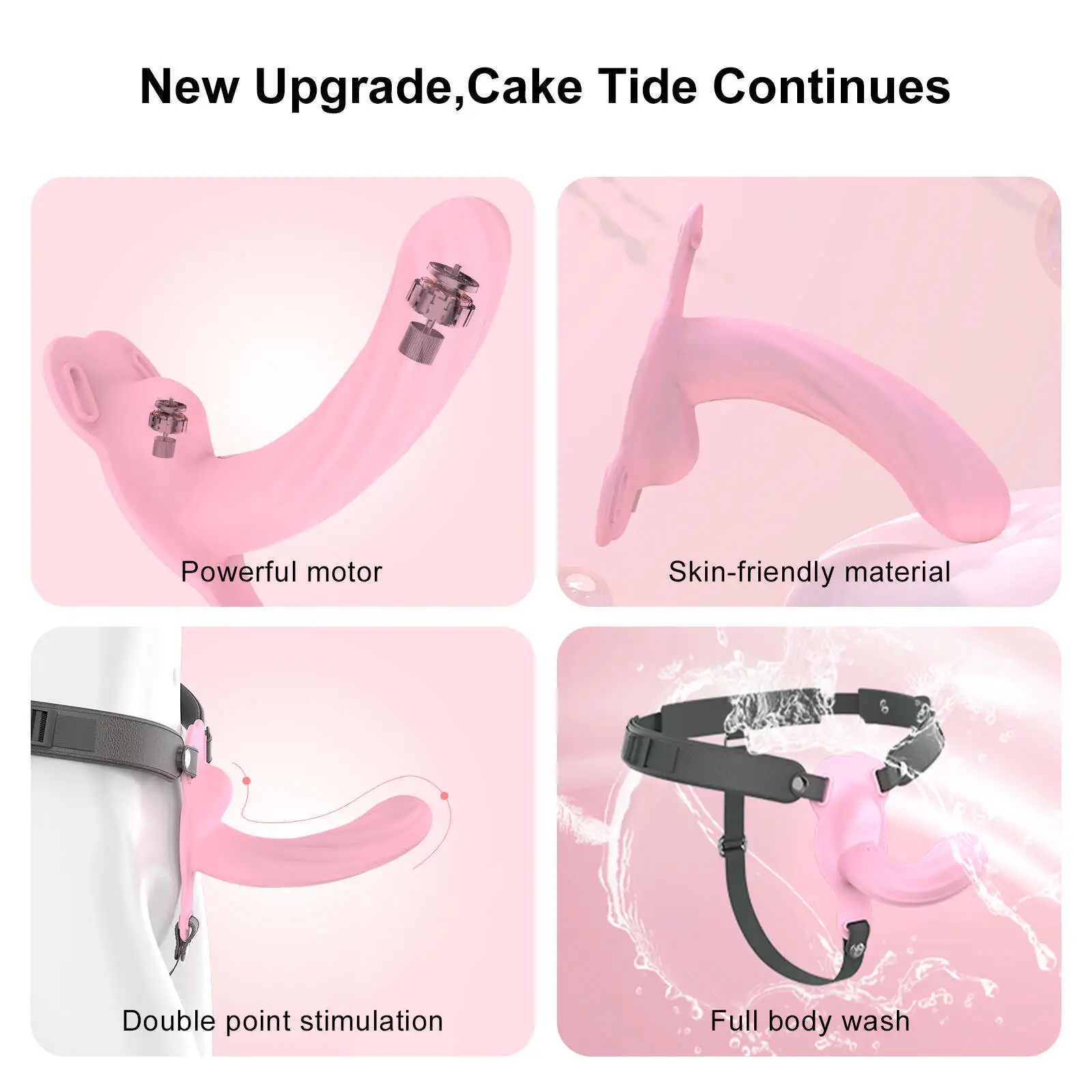 Curved G-Spot Dildo - Vibrating Strap On Dildo with 10 Vibrating 6.51Inch