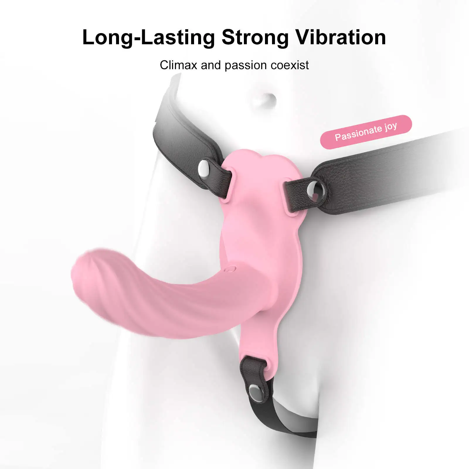 Curved G-Spot Dildo - Vibrating Strap On Dildo with 10 Vibrating 6.51Inch