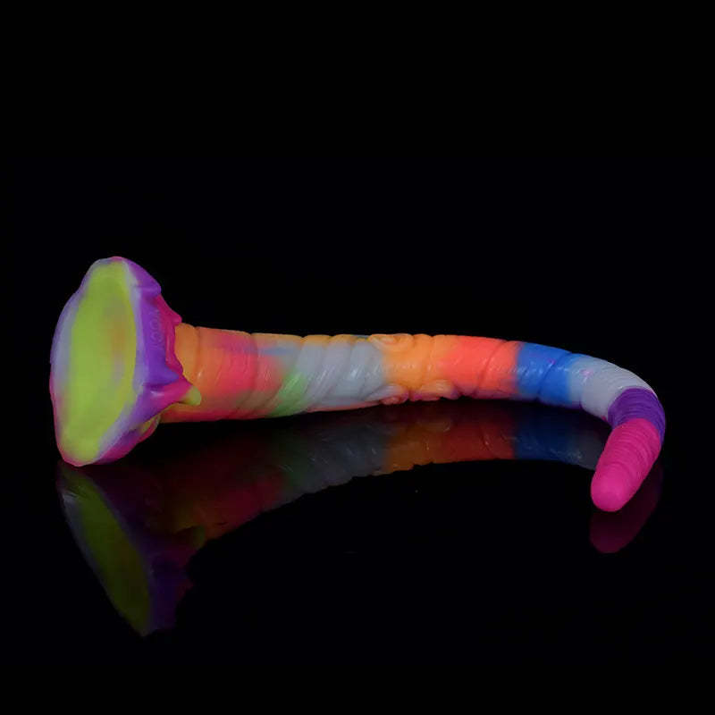 Extra Long Silicone Glow In Dark Monster Dildo 17.7 Inch