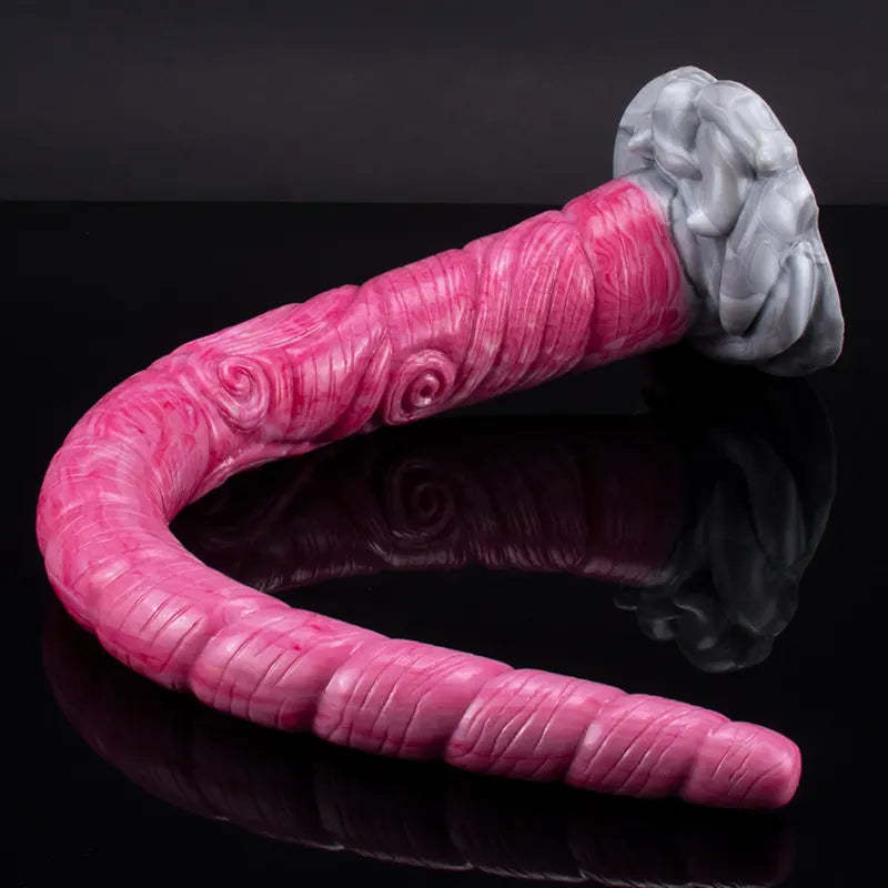 Extra Long Spiral Shaft Silicone Monster Dildo 17.7 Inch
