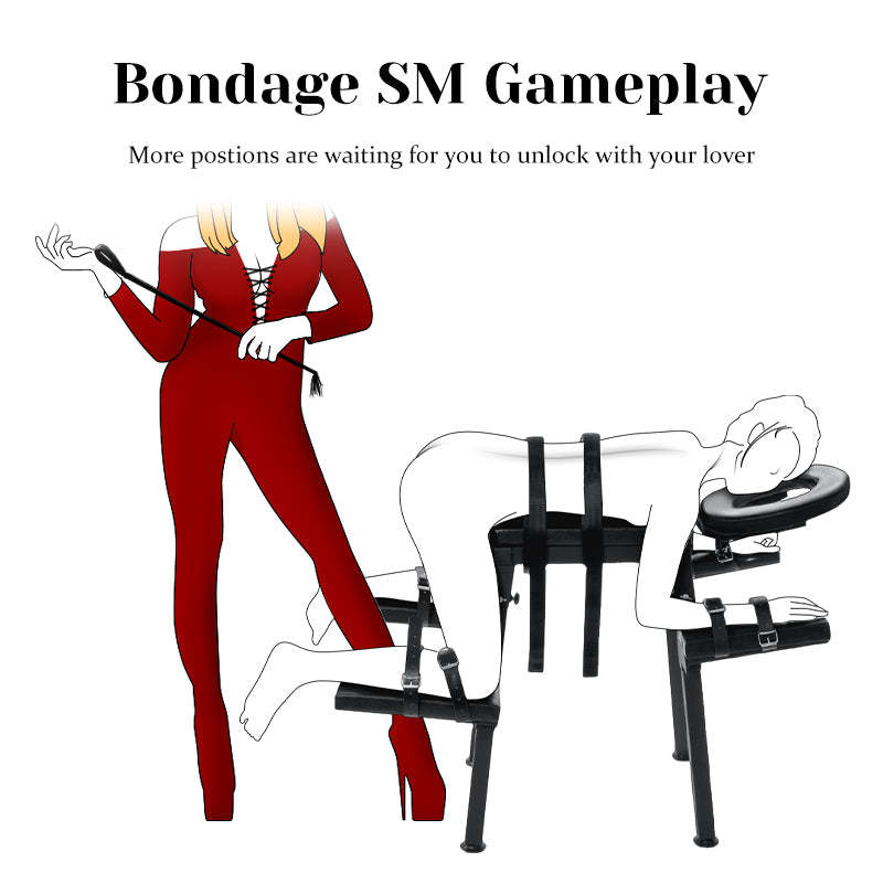 Extreme Sex Chair with Adjustable With Restraint Wrist Cuffs