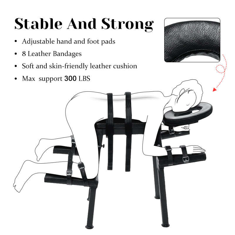 Extreme Sex Chair with Adjustable With Restraint Wrist Cuffs