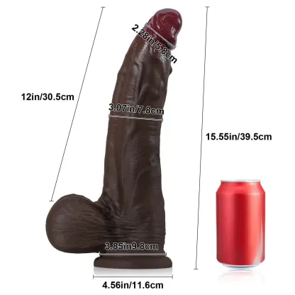 Giant Black Dildo-SID107-Black