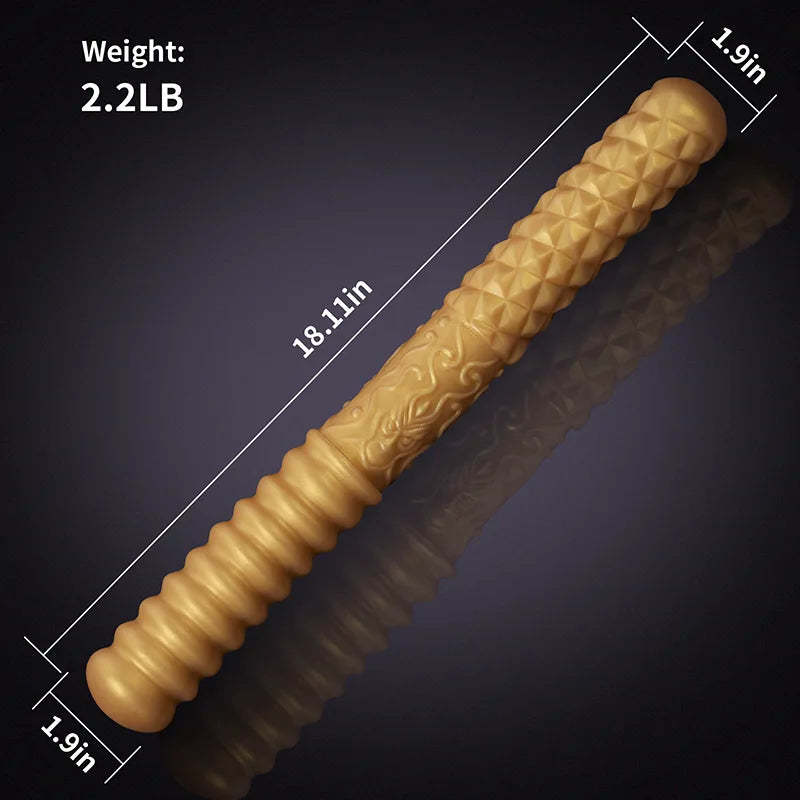 Gold Liquid Silicone Double Sided Dildo 18 Inch