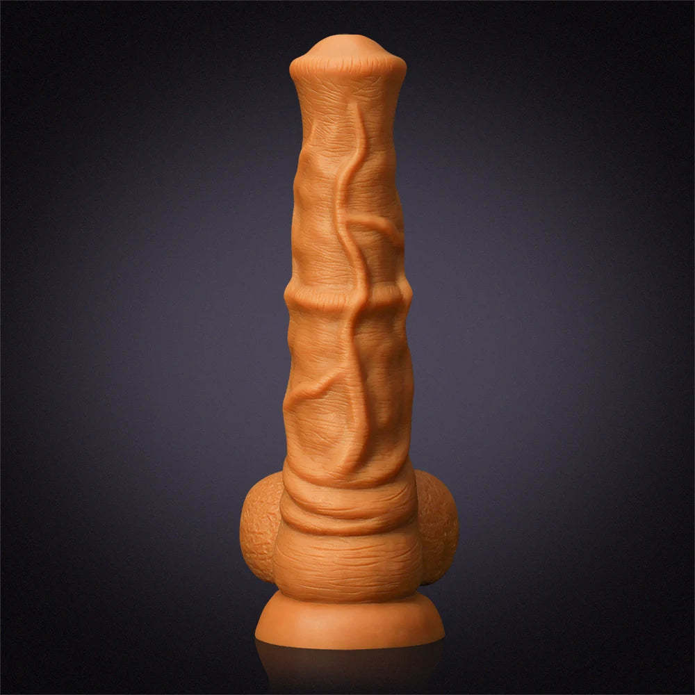 Gold Liquid Silicone Horse Dildo 14.57 Inch