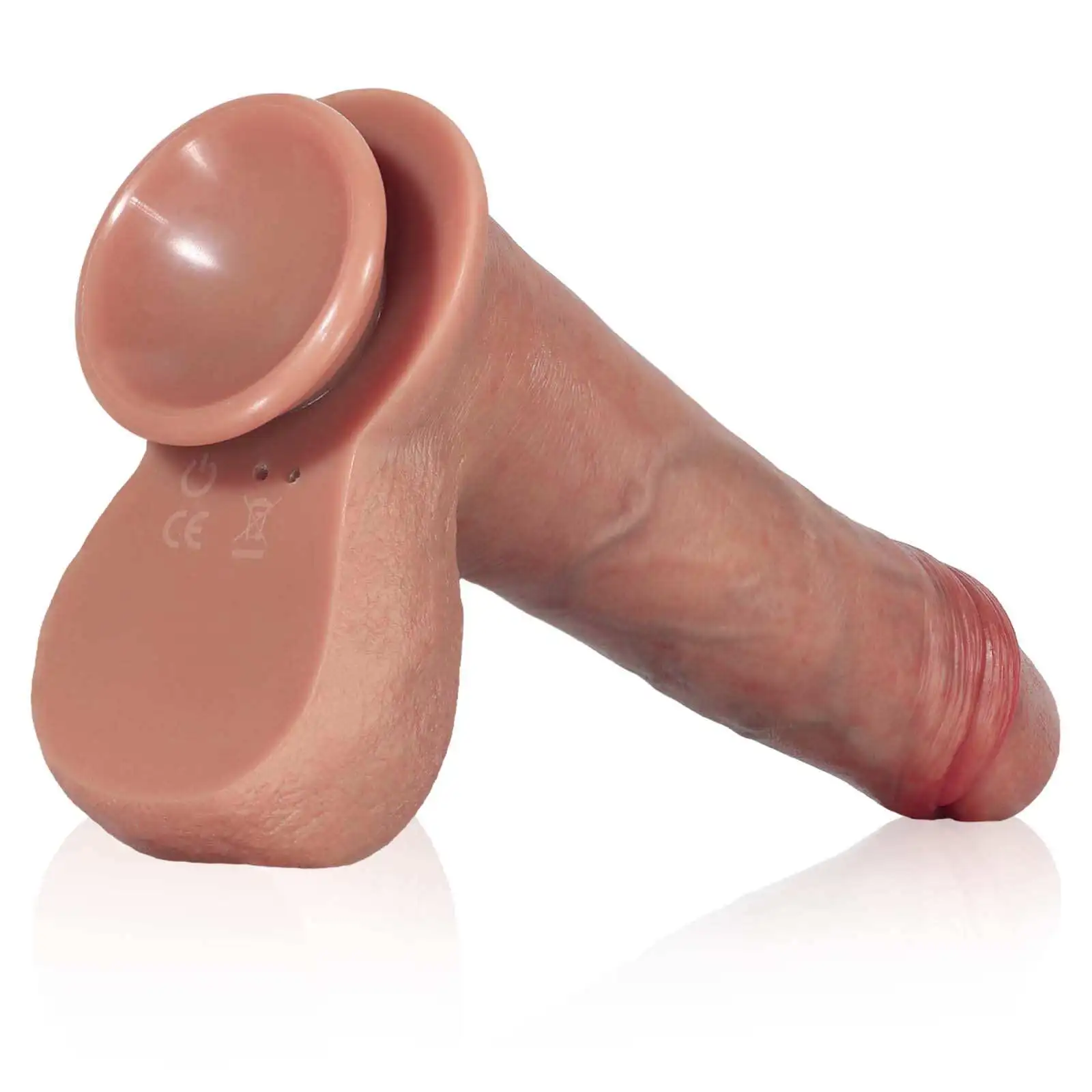 High Frequency Thrusting Vibration Silicone Dildo 8.66 Inch