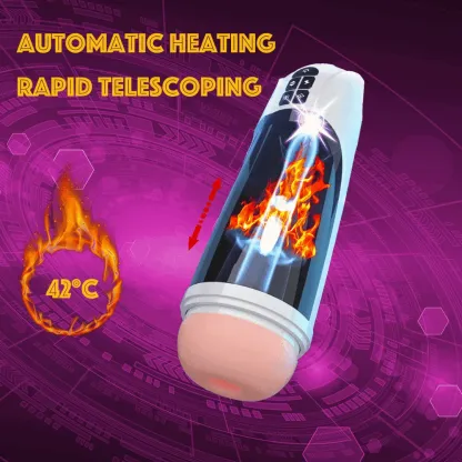 Huge Hands-Free Pleasure Realistic Masturbators with Heating Base