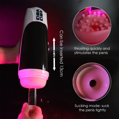 Huge Hands-Free Pleasure Realistic Masturbators with Heating Base