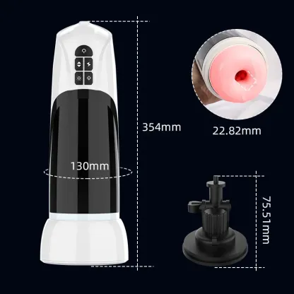 Huge Hands-Free Pleasure Realistic Masturbators with Heating Base