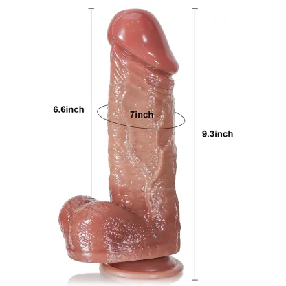 Large  Silicone Thrusting Dildo with 3 Modes Telescopic 9.3Inch
