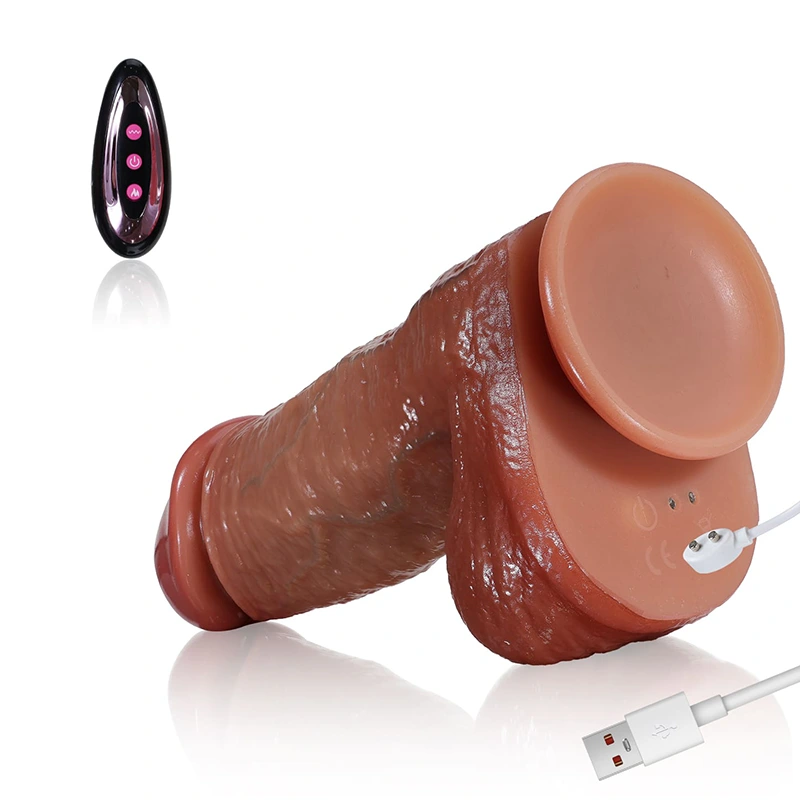 Large  Silicone Thrusting Dildo with 3 Modes Telescopic 9.3Inch