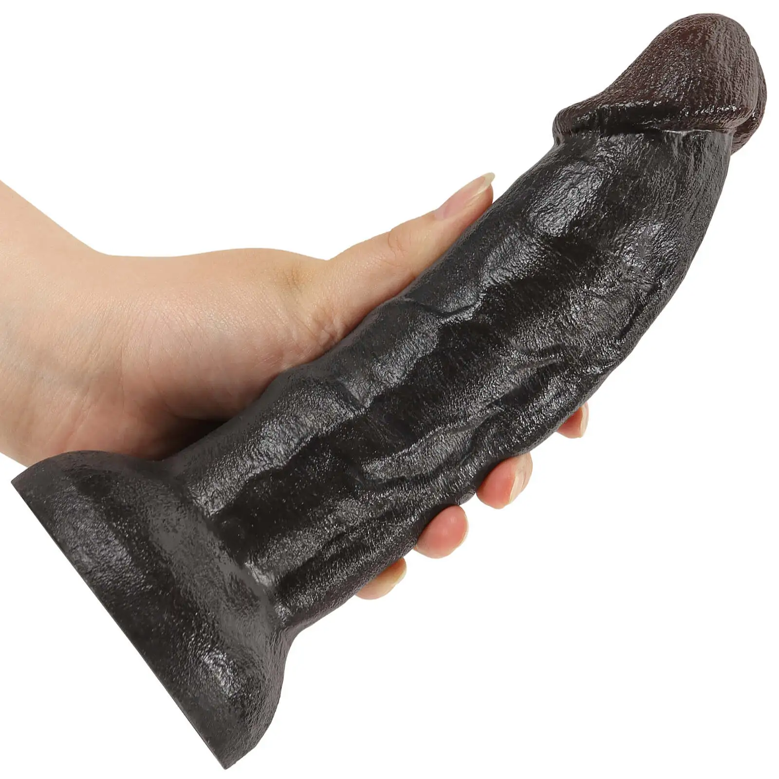 Curved Black Dildo with Suction Cup 8.66  Inch（L Size）