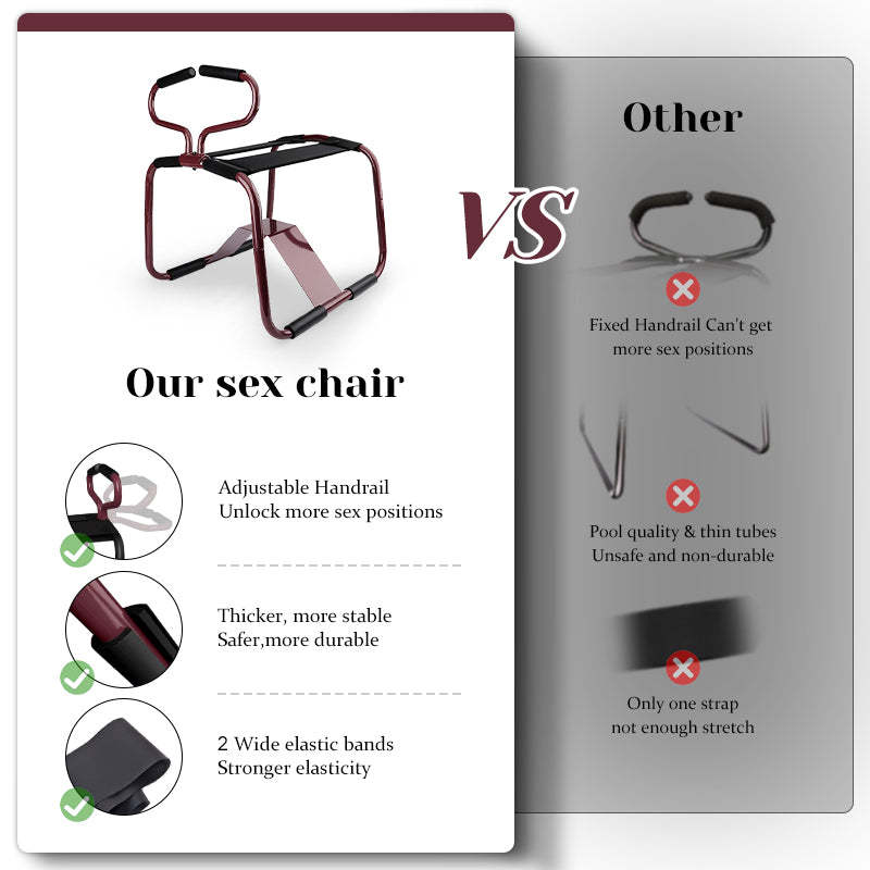Multifunctional Sex Position Enhancer Chair With Armrests