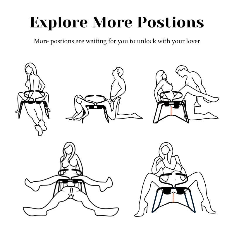 Multifunctional Sex Position Enhancer Chair With Armrests