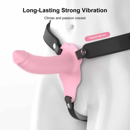 Lesbian Vibrator 10 Frequency Strap-On Vibrating Dildo 9.72 Inch