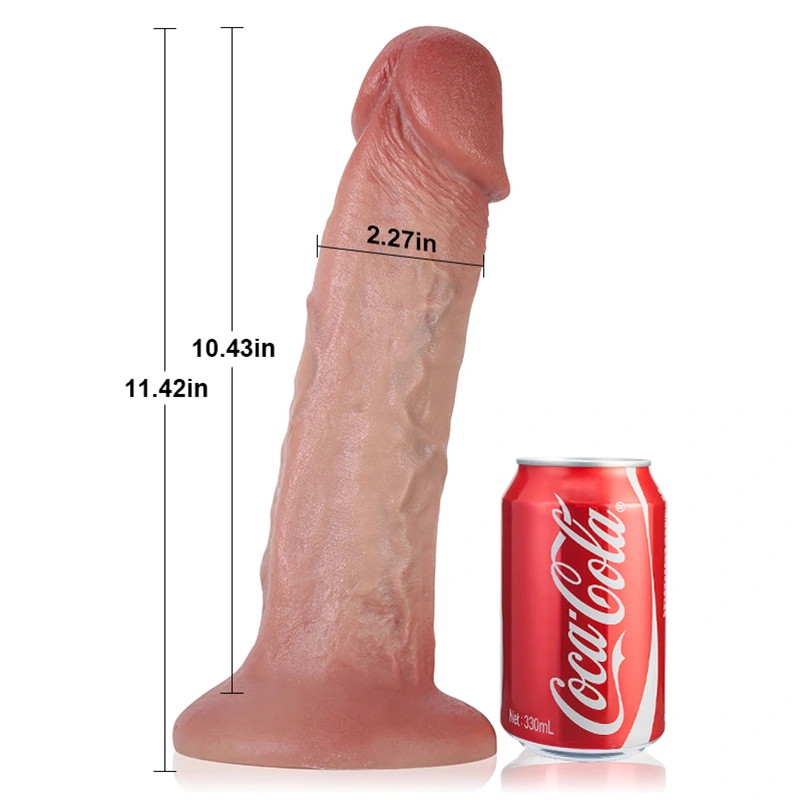 Lifelike Double Layer Silicone Large Anal Dildo 11.42 Inch