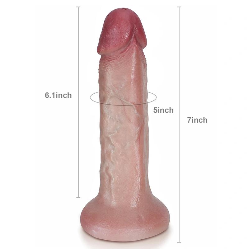 Lifelike Flesh Silicone Anal Dildo 7 Inch