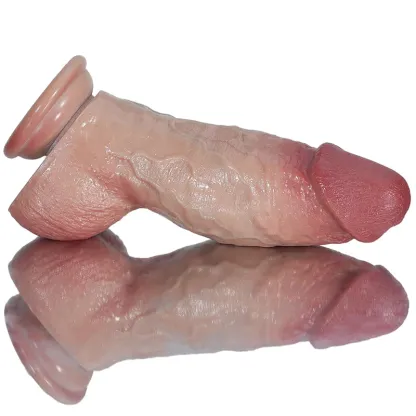 Lifelike Flesh Silicone Small Dildo 6.5 Inch