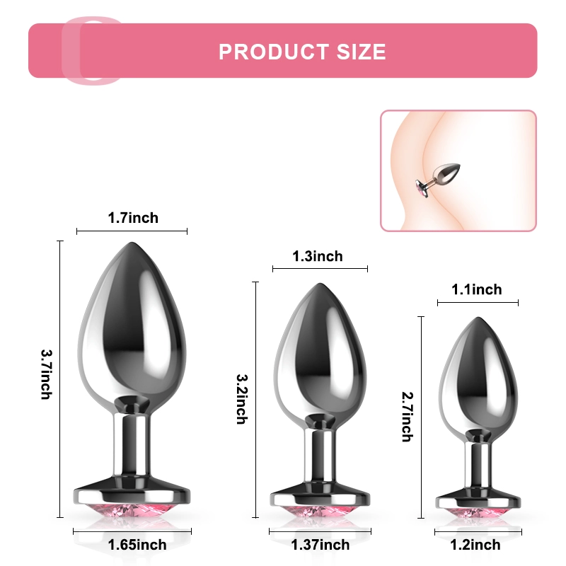 3Pcs Portable Wearable Metal Butt Plugs Set