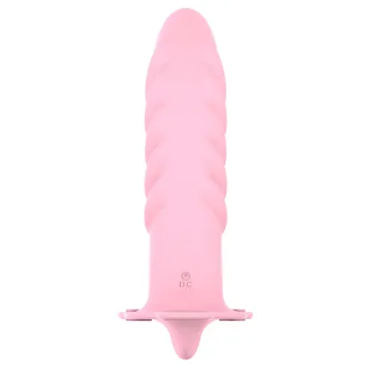 Multi Textured Lesbian Strap On Dildo with 10 Vibrations 7.59 Inch