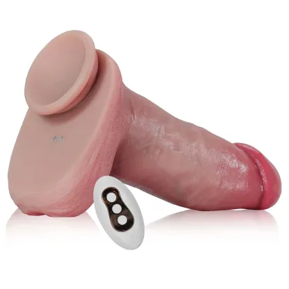 Thick Pulsating Dildo with Remote Control 9 Inch