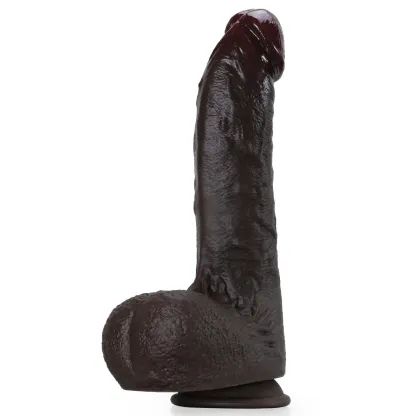 Real Feel Black Dildo with Suction Cup 11 Inch