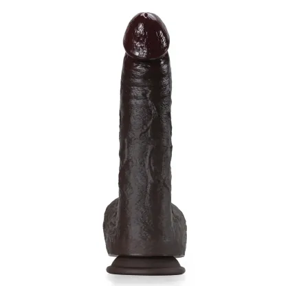 Real Feel Black Dildo with Suction Cup 11 Inch