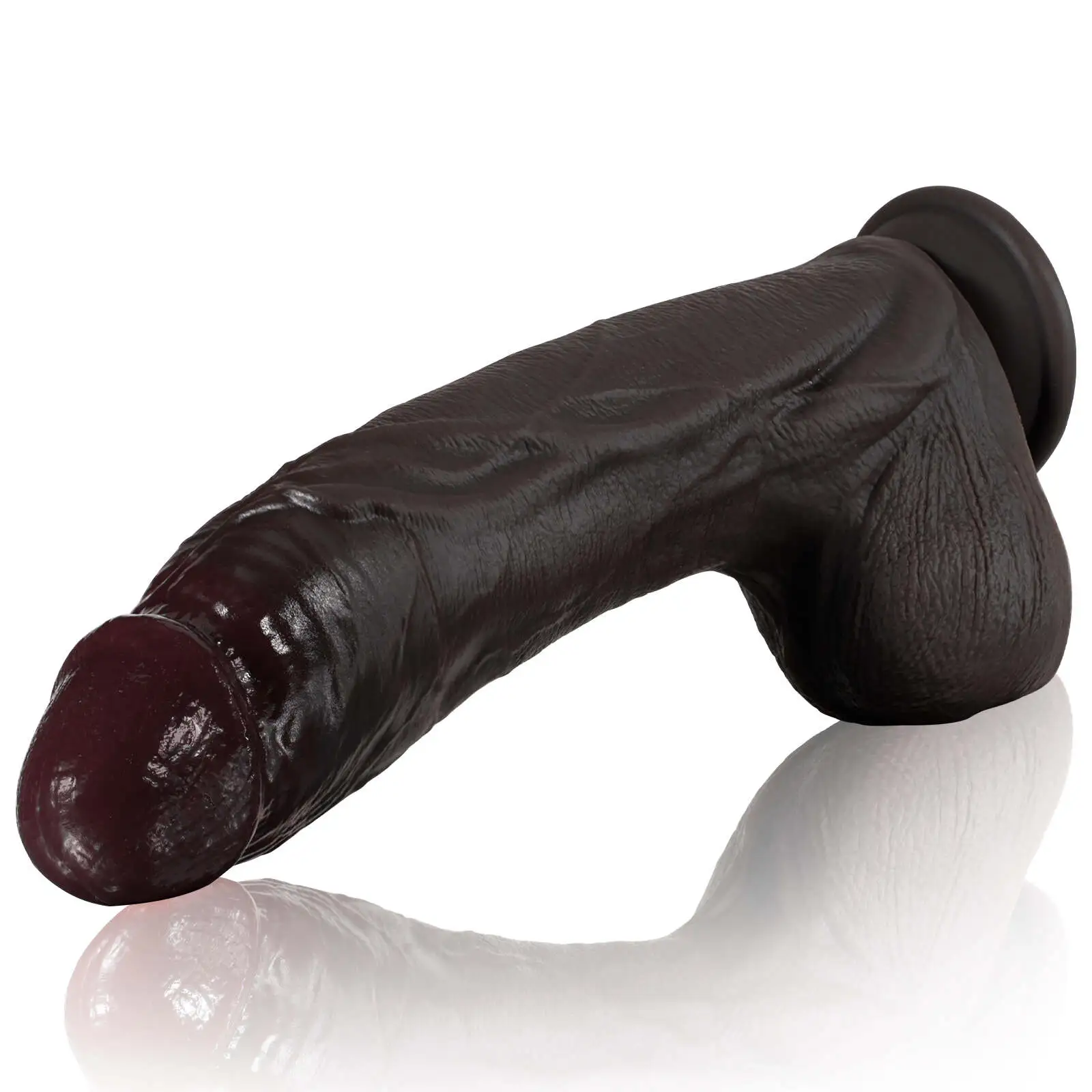 Realistic Thick Black Silicone Big Dildo 10.4 Inch