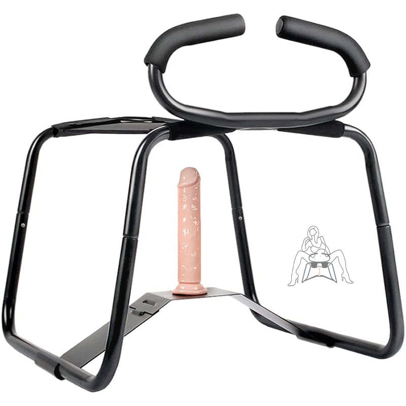 Sex Position Chair With Armrests & 7.48" Dildo