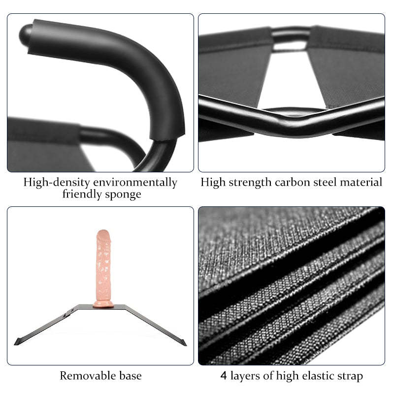 Sex Position Chair With Armrests & 7.48" Dildo