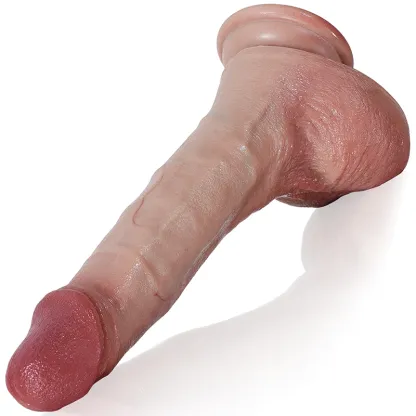 Silicone Realistic Dildo with Flexible Keel 7.9 Inch