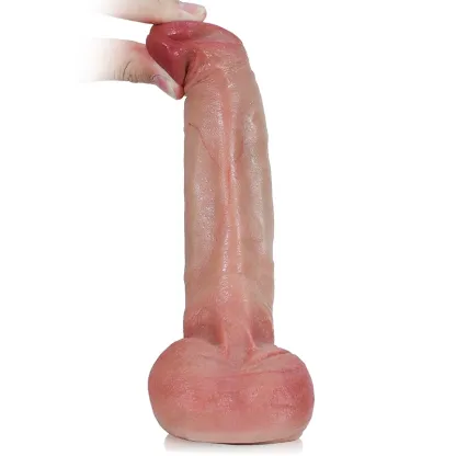 Silicone Realistic Dildo with Flexible Keel 7.9 Inch