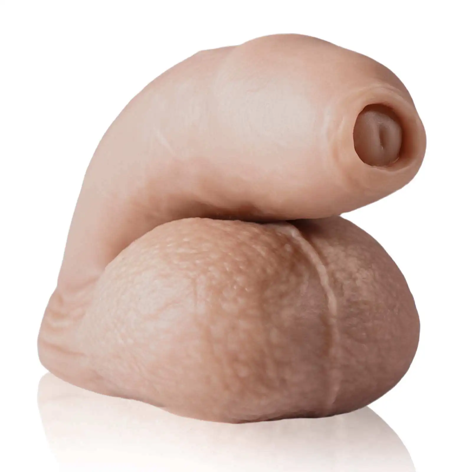 Silicone Flesh Color Soft Realistic Foreskin Dildo 5 Inch