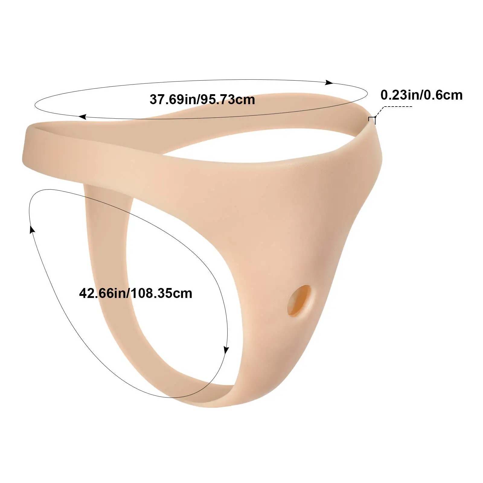 Silicone Wearable Dildo Panties with Suction Cup Dildo (Dildo Not Included)