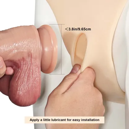Silicone Wearable Dildo Panties with Suction Cup Dildo (Dildo Not Included)