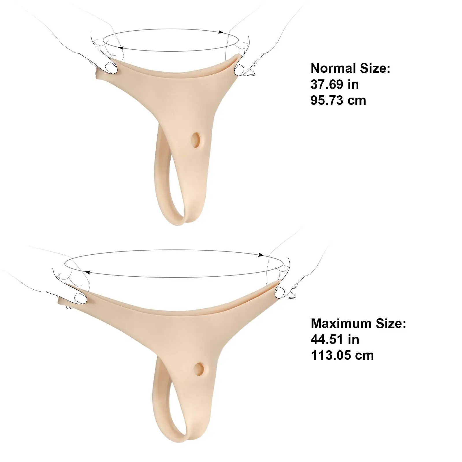 Silicone Wearable Dildo Panties with Suction Cup Dildo (Dildo Not Included)