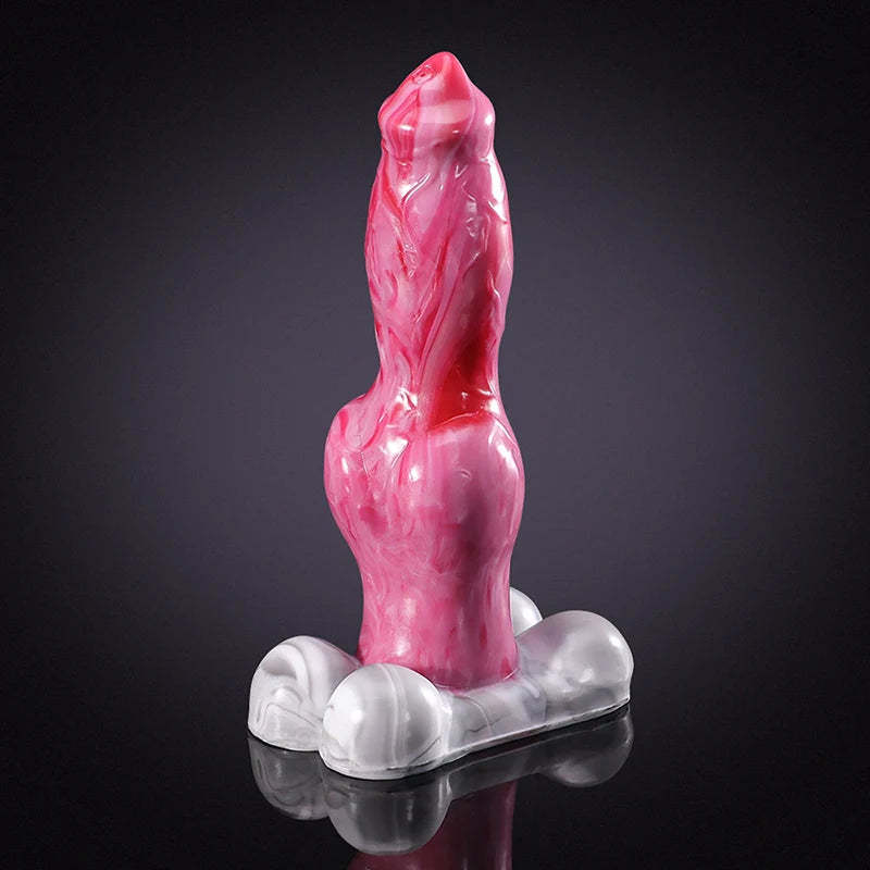 Silicone Big Knot Dog Dildo 9.05 Inch
