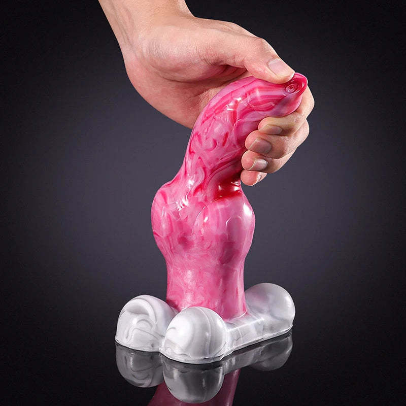 Silicone Big Knot Dog Dildo 9.05 Inch