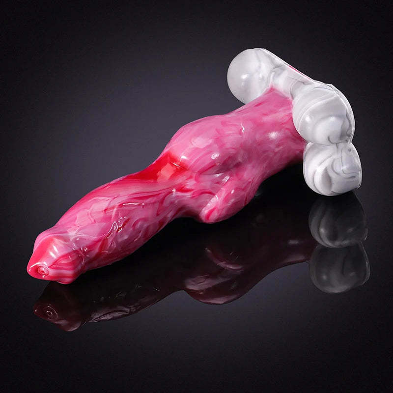 Silicone Big Knot Dog Dildo 9.05 Inch