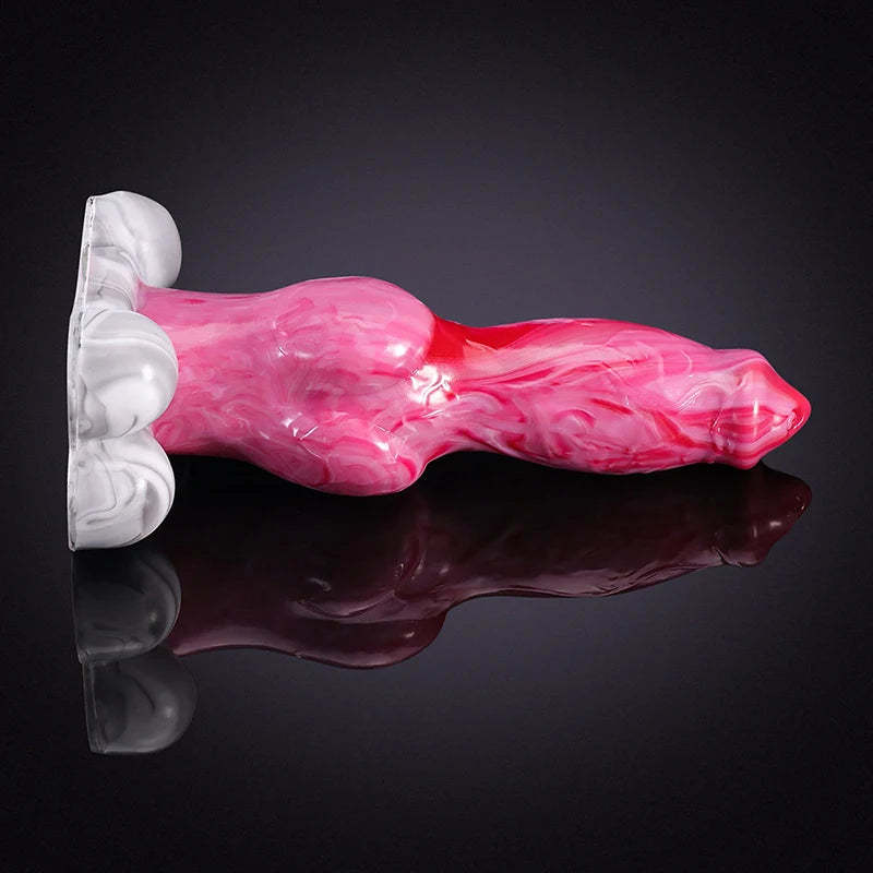 Silicone Big Knot Dog Dildo 9.05 Inch