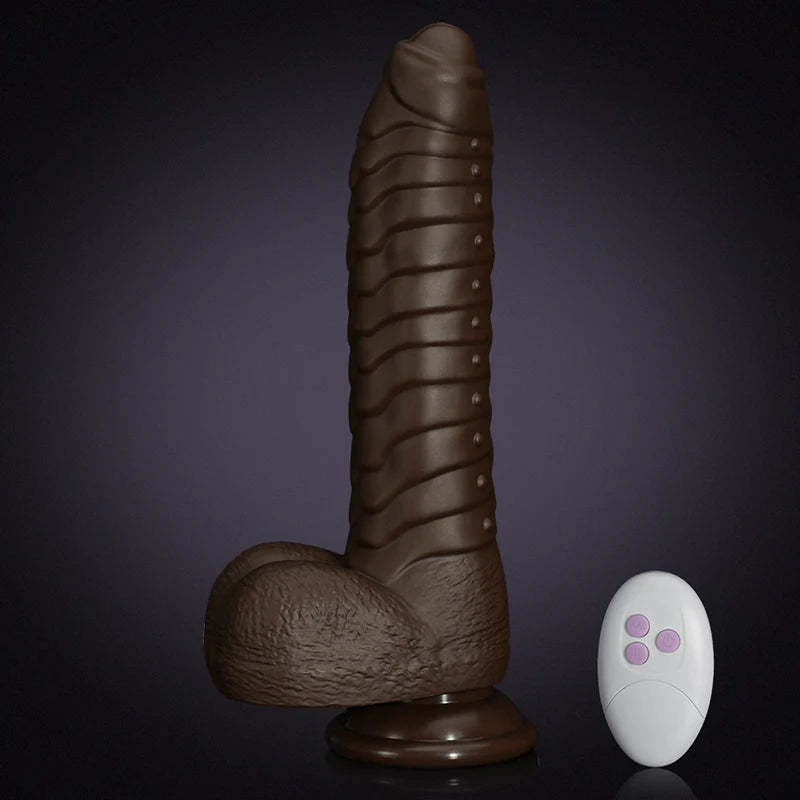 Silicone Vibration Heating Thrusting Dildo 8.7 Inch