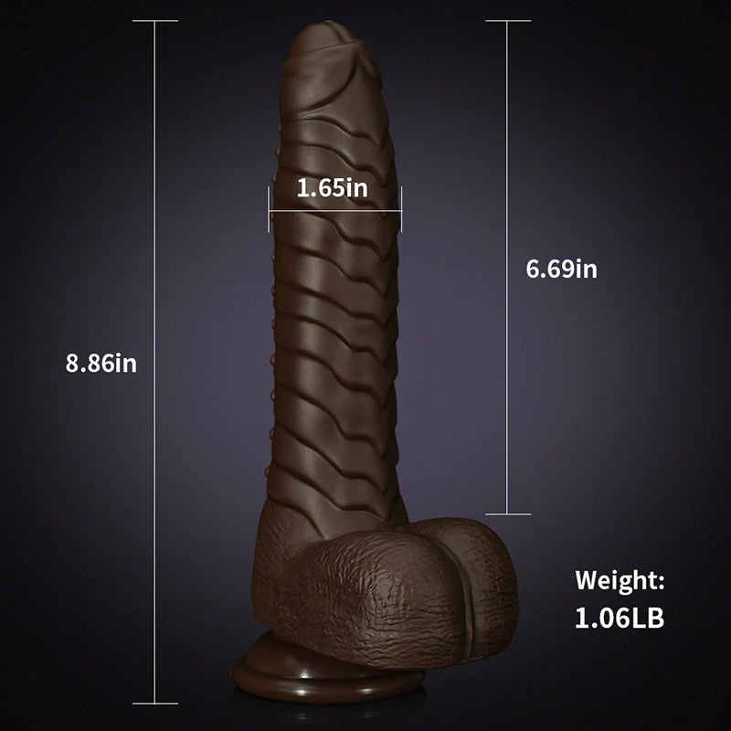 Silicone Vibration Heating Thrusting Dildo 8.7 Inch