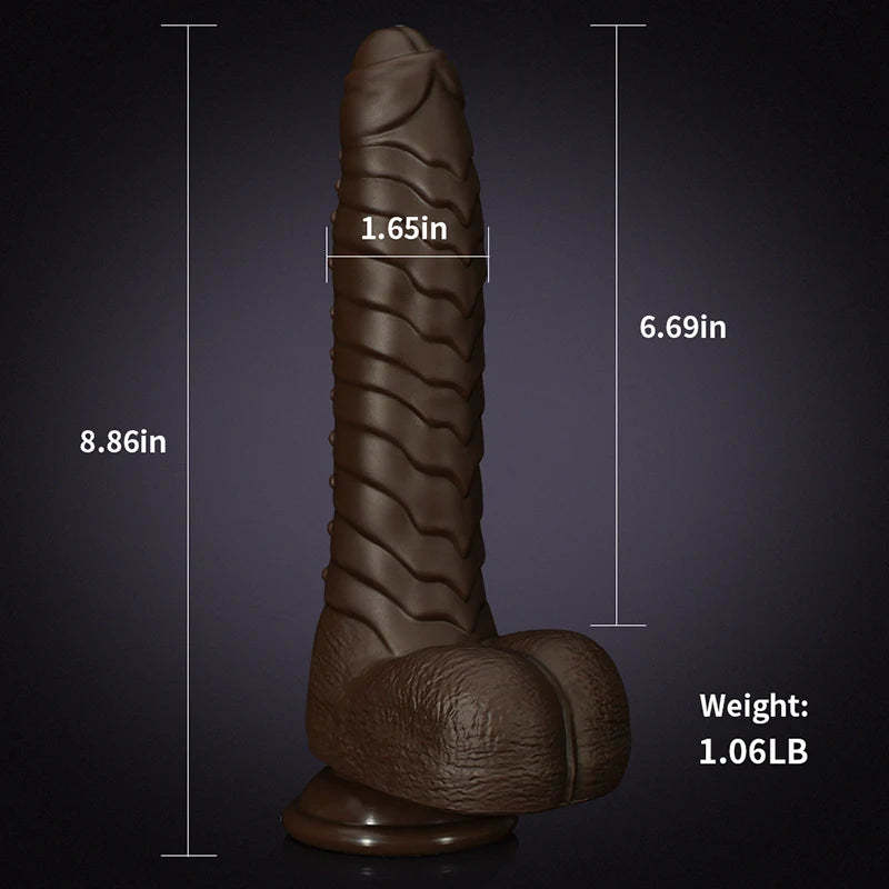 Silicone Vibration Heating Thrusting Dildo 8.7 Inch
