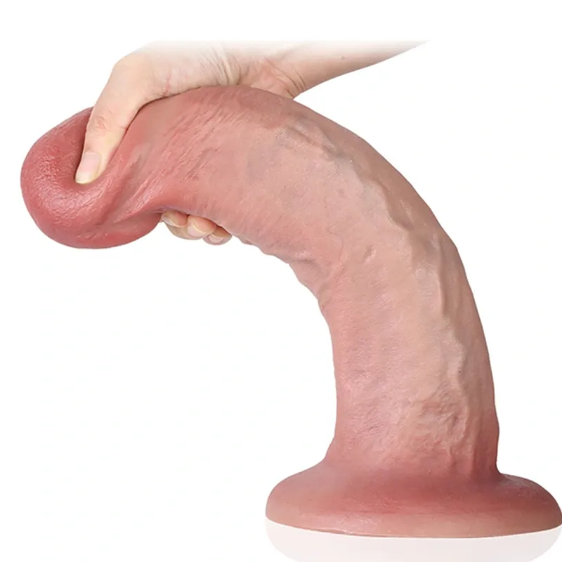 Soft Silicone Thick Anal Dildo with Suction Cup 10 Inch