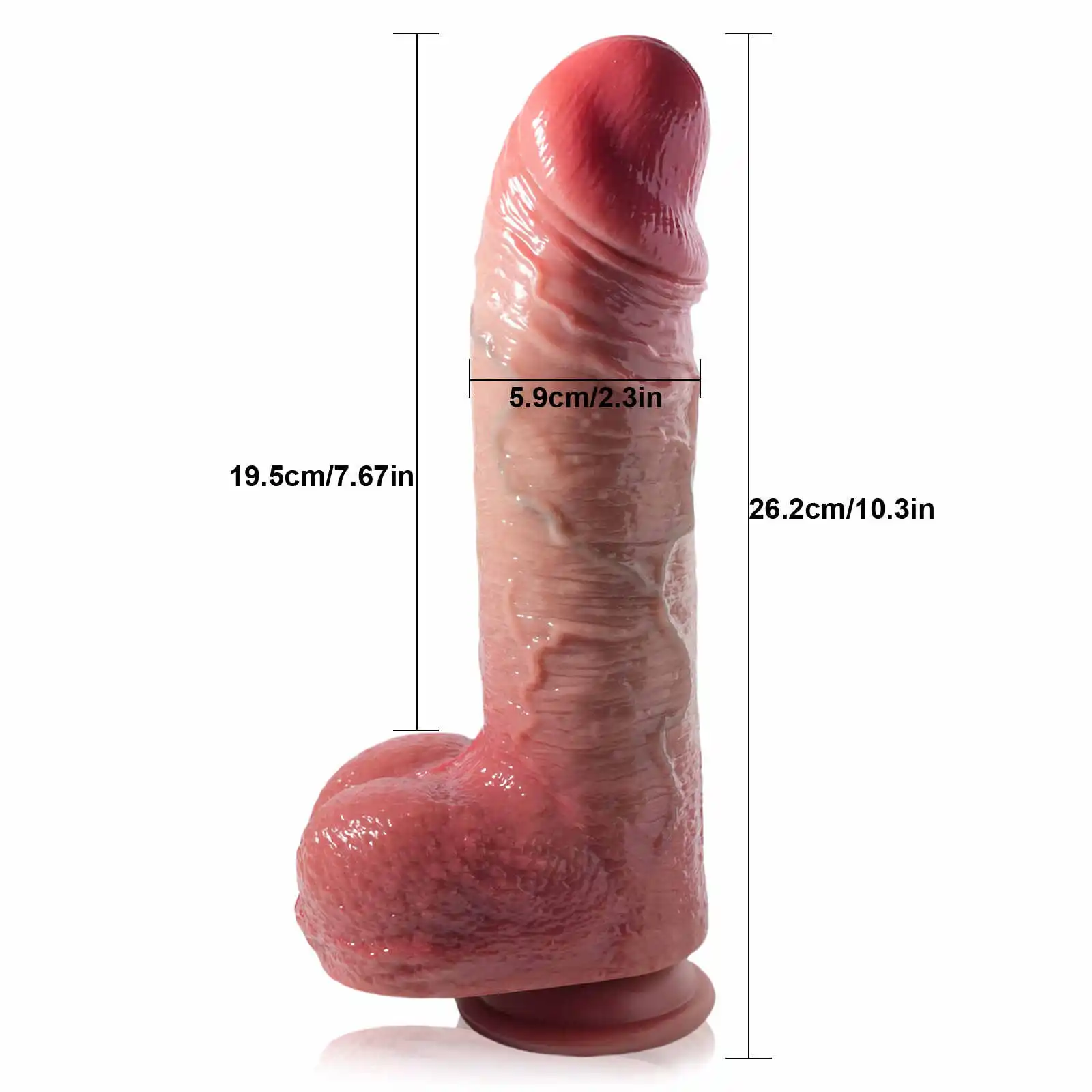 Thick Vibrating Thrusting Dildo 7 Thrusts & 3 Vibrations 10 Inch