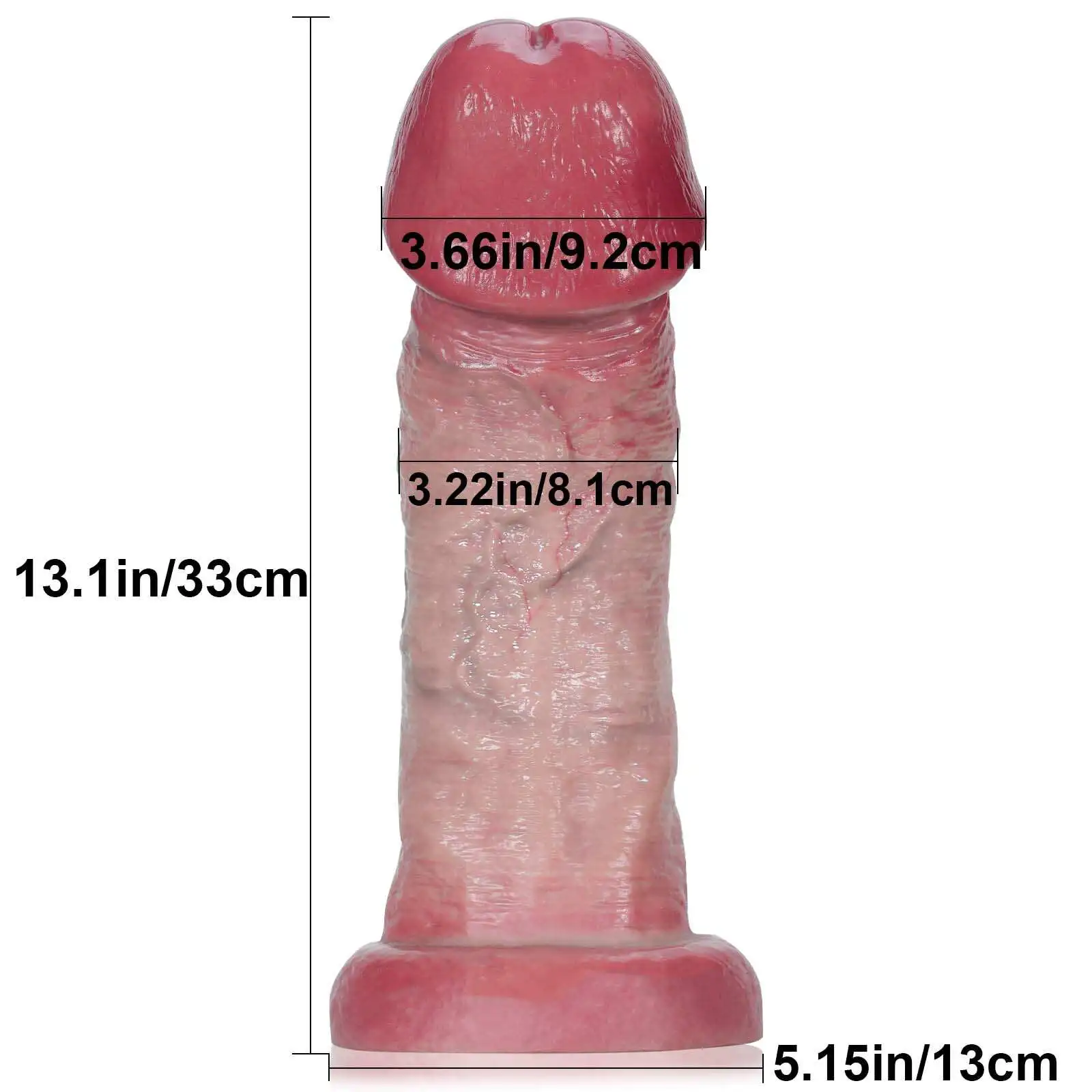 Ultra Huge & Thick Flesh Silicone Anal Dildo 13Inch