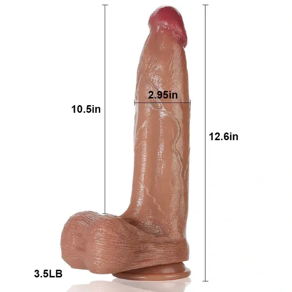 Ultra Lifelike Liquid Silicone Giant Dildo 13.38 Inch