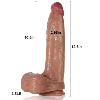 Ultra Lifelike Liquid Silicone Giant Dildo 13.38 Inch