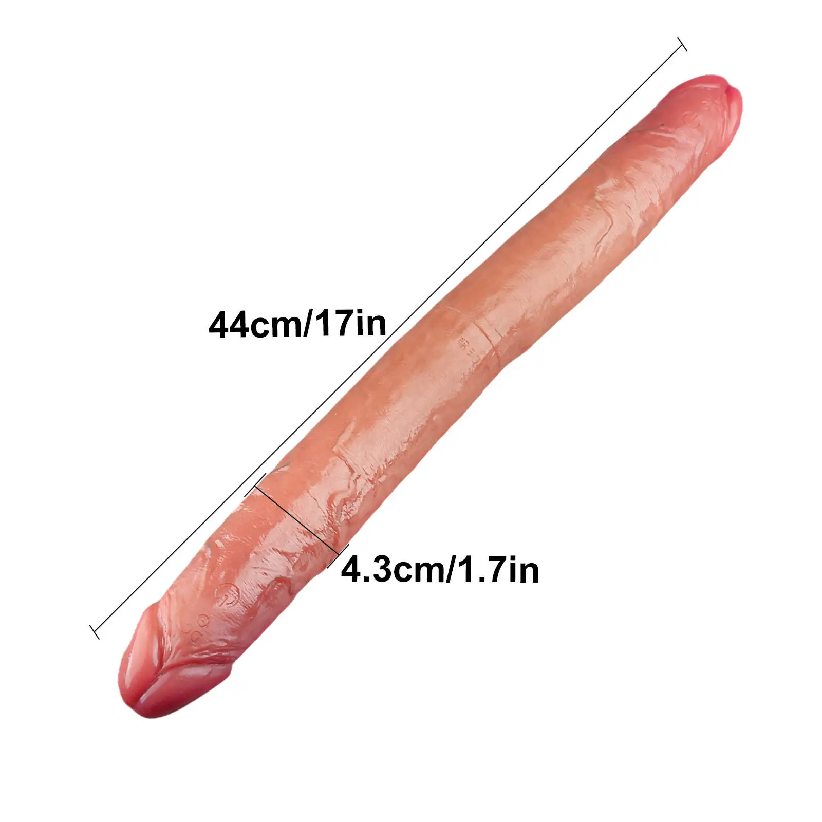 Vibrating Double Sided Sliding Skin Dildo 10 Vibrations 19inch S/M/L Size