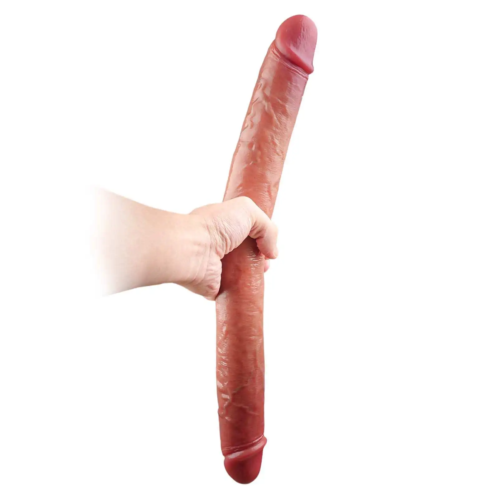 Vibrating Double Sided Sliding Skin Dildo 10 Vibrations 19inch S/M/L Size